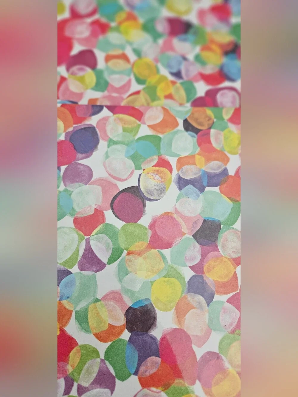 Slant Multicolor Confetti Paper Placemats Set Of 2 NWT